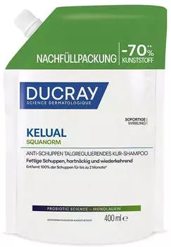 A-Derma Ducray Kelual Squanorm Anti-Schuppen Shampoo fettig (400ml Refill)