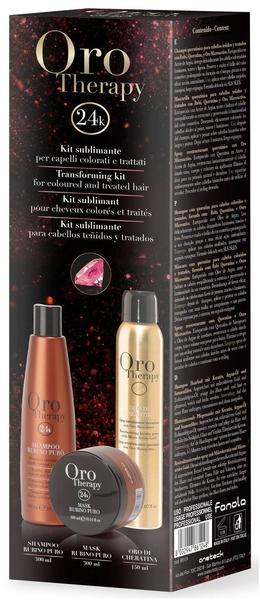 Fanola Oro Puro Therapy Luxury Hair Transforming Kit Rubino (3-tlg.)