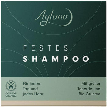 Ayluna Festes Shampoo mit grüner Tonerde und Bio-Grüntee (60 g)