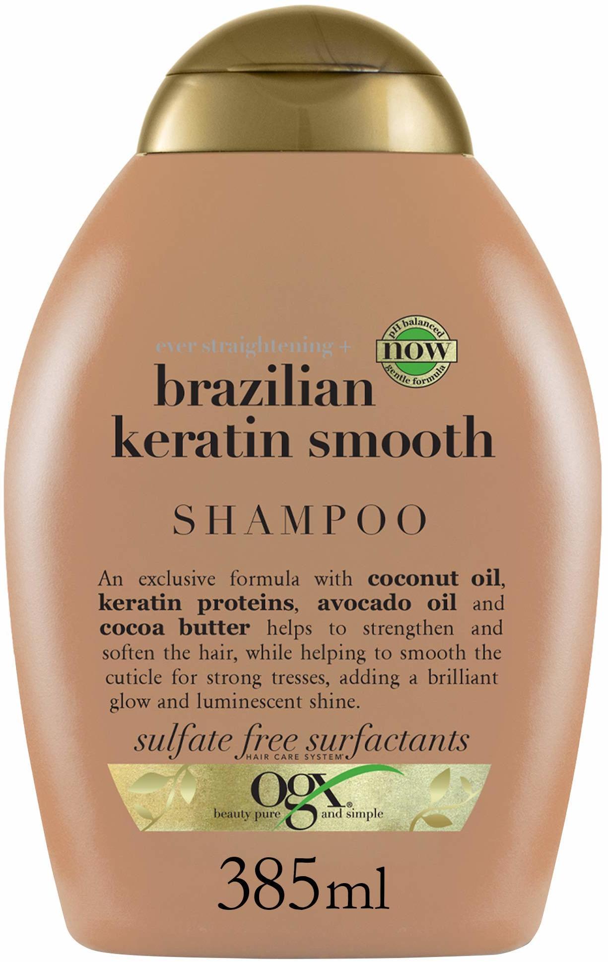 OGX Brazilian Keratin Smooth Shampoo 385 ml Erfahrungen Shampoo auf Testbericht