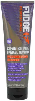 Fudge Clean Blonde Damage Rewind Violet Toning Shampoo (250 ml)
