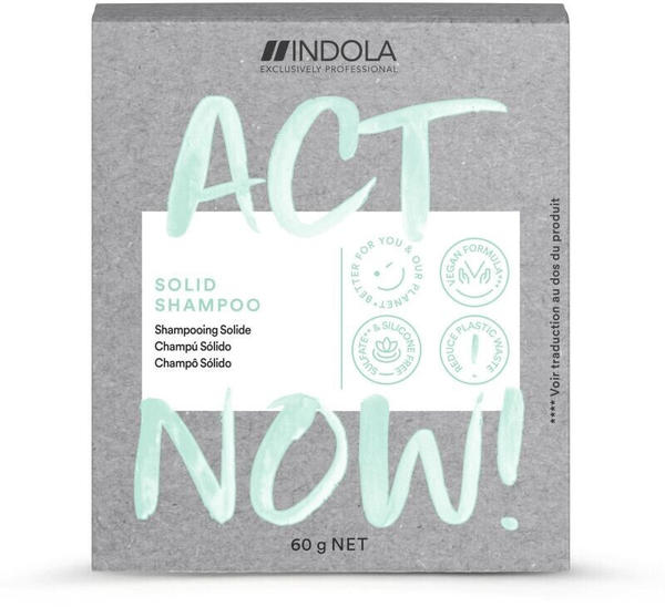 Indola Act Now Solid Shampoo (60g)