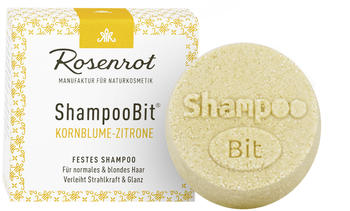Rosenrot ShampooBit Shampoo Kornblume-Zitrone (60 g)
