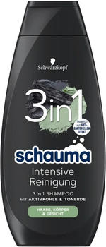 Schauma 3in1 Intensive Reinigung Aktivkohle&Tonerde (400ml)