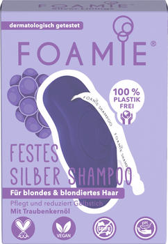 Foamie Festes Shampoo Silber für blondes & blondiertes Haar (80 g)