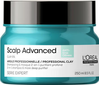 L'Oréal Professionnel Scalp Advanced 2-in-1 Shampoo and Mask Deep Purifier Clay 250ml