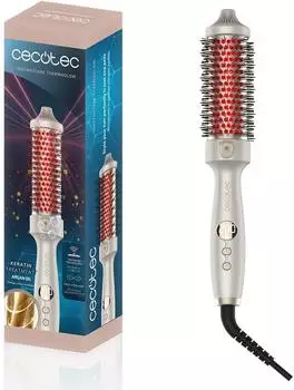 Cecotec Cecotec Infrared & Ionic Straightening Brush InstantCare ThermoGlow. 70W, 5 Temperature Settings, 38mm Barrel, Memory Function, Display, Auto Shut-Off, and Swivel Cord