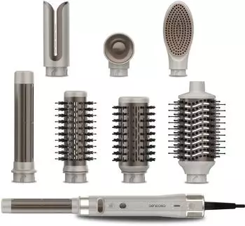 Cecotec CeramicCare 8in1 AirGlam Gyro Hair Styler with 8 Attachments champagne
