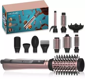 Cecotec CeramicCare 10in1 AirBrush Hot Air Brush with 10 Accessories champagne