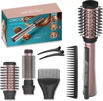 Cecotec CeramicCare 3in1 AirBrush Elite. Hot Air Brush with Ionic Function rose