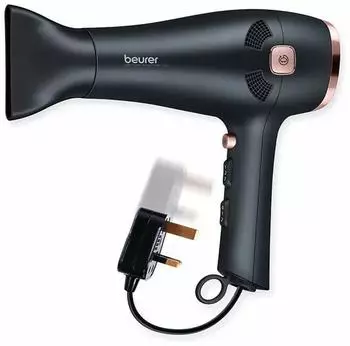 Beurer Style Pro HC55 Hair Dryer with Cable Rewind | 2000-watt Hair Dryer with Integrated ion Function | Slim Nozzle Attachment | Volume Diffuser