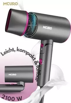 Mcuro Reisehaartrockner 2100 W grau