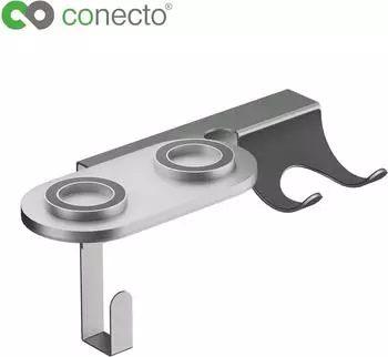 conecto Haartrockner Wandhalter für Dyson Supersonic, grau-metallic (SA-HDY-11)