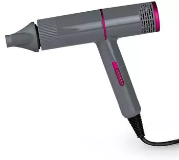 VITALmaxx Haartrockner 800W mit Stylingdüse, grau/pink (16520)