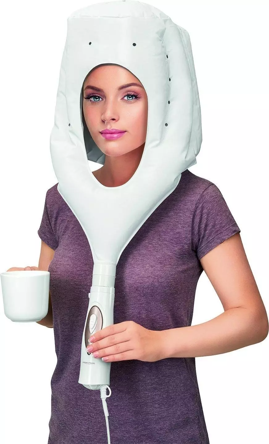 AOPOW Heizhaube Für Haare – Elektrische Dampfhaube Mit Temperaturregler, Für Tiefenpflege & Haarkuren – Ideal Für Lockiges & Dickes Haar