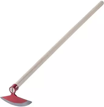 Kadax Gartenhacke Halbrund Metall mit Holzstiel 18cm, Rot (K3197)