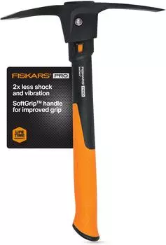 Fiskars IsoCore Pro Hacke/Spitzhacke 0,7kg, stoßdämpfender Griff (751220-1001)
