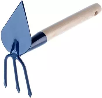 Kadax Doppelhacke Herzform 3 Zinken, Holzstiel (K3454)