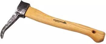 Krumpholz Sappie mit Holzgriff 400mm, Stahl Ck45, handgeschmiedet, 600g