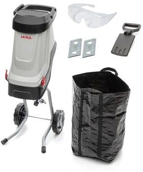 Ikra Elektro Messerh&auml;cksler IMH 2800 Fangsack 45l 2800W + 2x Ersatz-Wendemesser & Schutzbrille (84000004-AZ2)