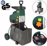 Gardebruk - Leiseh&auml;cksler 3100 W Max. 44mm Astst&auml;rke Elektrisch 2x 60 L