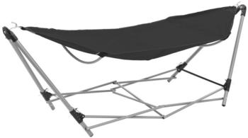 vidaXL Hammock with folding support black