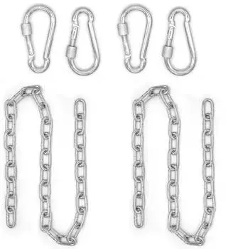 Amanka H&auml;ngesessel Kette 2er Set 100cm Schwerlast bis 230kg, 4 Karabiner (16760)