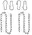 Amanka Hängesessel Kette 2er Set 100cm Schwerlast bis 230kg, 4 Karabiner (16760)