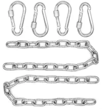 Amanka H&auml;ngesessel Aufh&auml;ngungskette 2x50cm 4 Karabiner bis 230kg (16703)