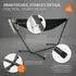 ML-Design XXL Doppel-Hängematte mit Stahlgestell, schwarz, Indoor/Outdoor (490012111)