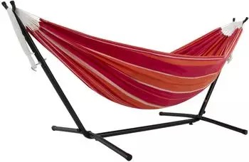 Vivere Doppelhängematte aus Baumwolle mit Stahlgestell 250cm, Mimosa (UHSDO8-36)
