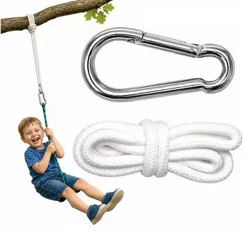 Amanka Hängemattenbefestigung mit Karabiner und Seilen, max. 160kg (15545)