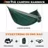 LuxusKollektion Camping-Hängematte Fallschirm-Nylon dunkelgrün/hellgrau 300x200cm