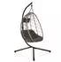 hjh Living Cocova Hängesessel mit Gestell und Kissen Grau