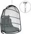 Outsunny Hängesessel mit Kissen Polyrattan faltbar bis 150 kg dunkelgrau