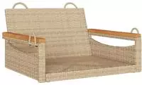 vidaXL H&auml;ngesessel Beige 63x62x40 cm Poly Rattan