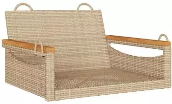 vidaXL H&auml;ngesessel Poly Rattan Beige 63x62x40cm (368163)