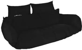 Home Deluxe Twin H&auml;ngesessel-Kissen, schwarz, UV-best&auml;ndig, 105x41x45cm (58743)