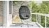 vidaXL Hängender Eierstuhl Korb mit Ständer, Poly Rattan, anthrazit (42003851)