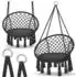 tillvex Hängesessel mit Kissen, schwarz, 200kg, Indoor & Outdoor (TVHS01)