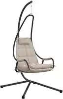 vidaXL H&auml;ngendes Ei-Stuhl Stahl 94 x 107 x 196,5 cm Taupe
