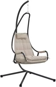 vidaXL H&auml;ngesessel (Egg Chair) mit St&auml;nder taupe, Stahl (42003853)