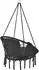 casa.pro Kailua Hängesessel mit Kissen, schwarz, Baumwolle/Polyester