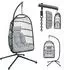 Outsunny Hängesessel mit Gestell, faltbar, Polyrattan, hellgrau (867-322V00LG)