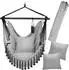 TecTake Hängesessel Malika Boho-Style, grau, 150kg (Malika)