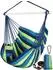 LuxusKollektion Hängesessel Baumwollgewebe blau/grün gestreift 130x100cm
