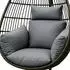 Homescapes Hängesessel-Kissen Outdoor grau, 2-teilig mit Kopfstütze (800001120112)
