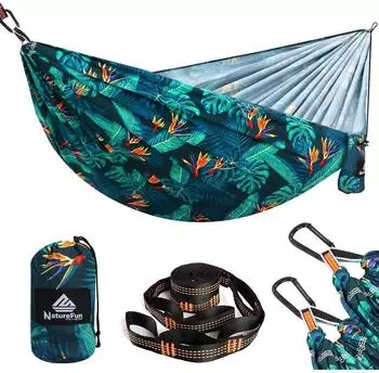 LuxusKollektion Ultraleichte H&auml;ngematte 275x140cm, 300kg Tragkraft, atmungsaktiv