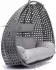 Home Deluxe Twin Rattan Hängesessel ohne Gestell grau
