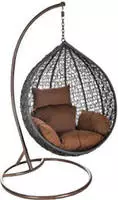 Polyrattan H&auml;ngesessel Mit Gestell Cielo Farbe: Braun Poly Rattan H&auml;ngesessel